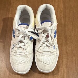 New Balance 550 White and Blue Sneakers